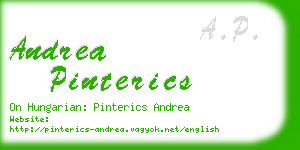 andrea pinterics business card